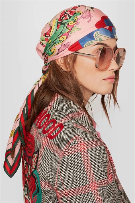 womens gucci head scarf|Gucci wraps for women.